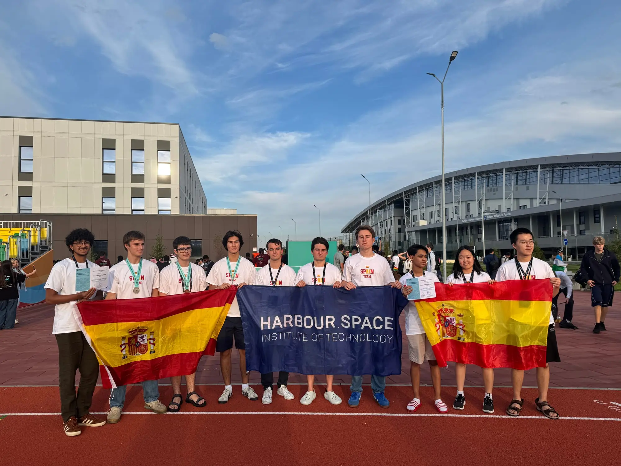 The Spanish delegation after the closing ceremony